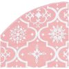 Julgranskrage lyxig med rosa strumpa tyg vidaXL 122 cm – miniatyr 6