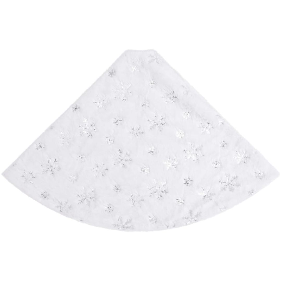 Julgranskrage lyxig vit fuskpäls vidaXL 90 cm – bild 3