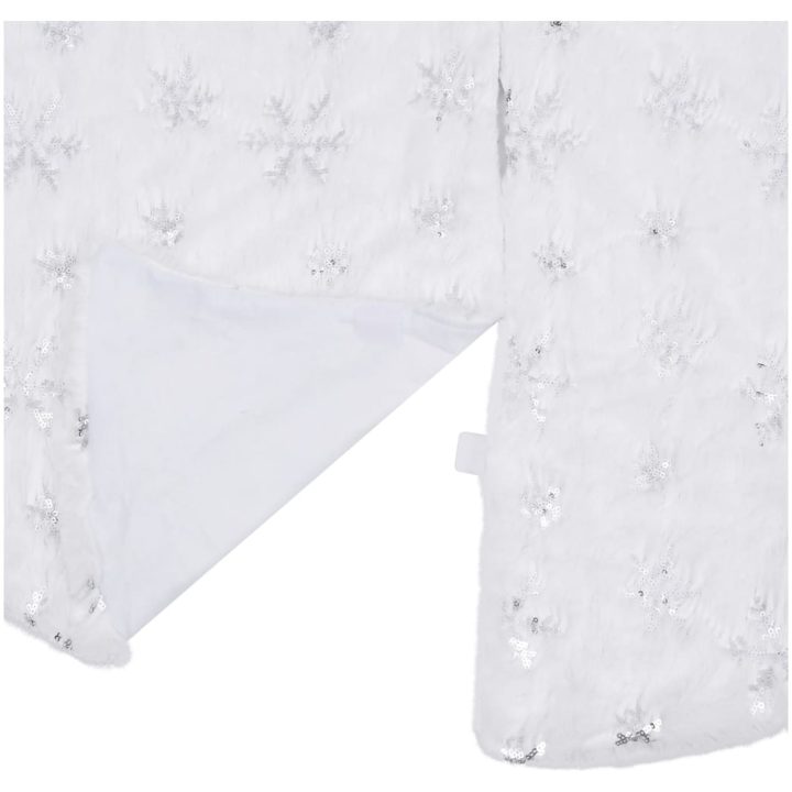 Julgranskrage lyxig vit fuskpäls vidaXL 90 cm – bild 4