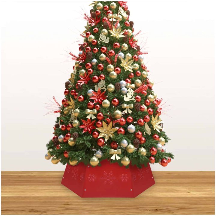 Julgranskrage röd ⌀68x25 cm vidaXL – bild 3