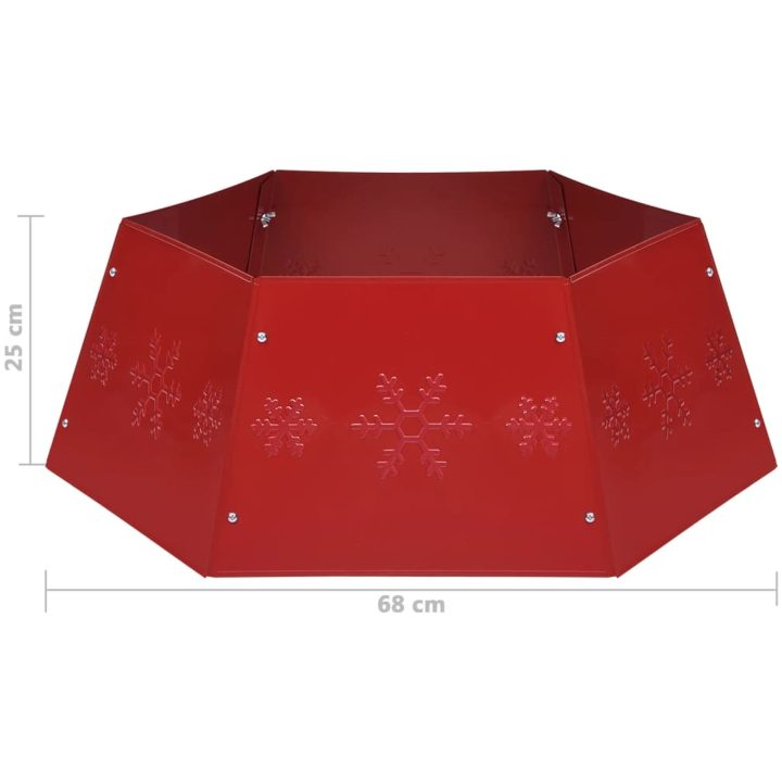 Julgranskrage röd ⌀68x25 cm vidaXL – bild 7