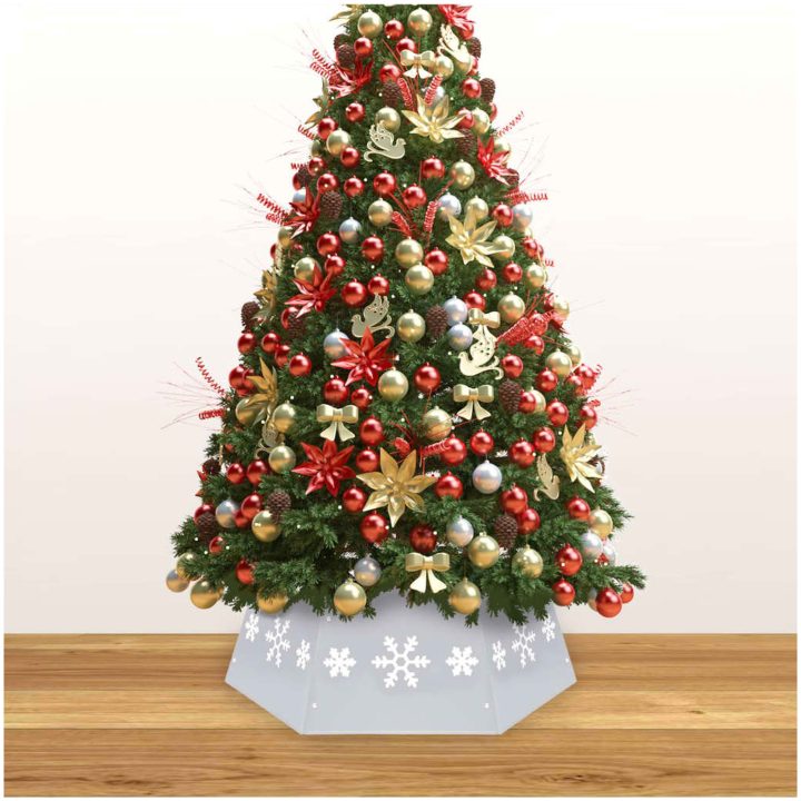 Julgranskrage silver och vit ⌀68x25 cm vidaXL – bild 3