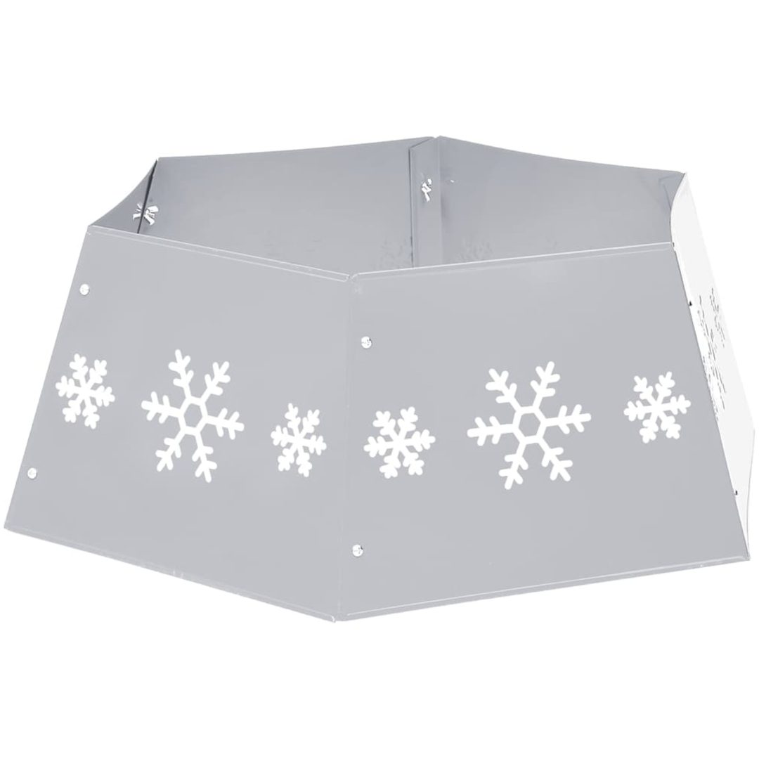 Julgranskrage silver och vit ⌀68x25 cm vidaXL – bild 4