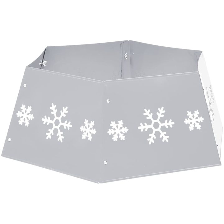 Julgranskrage silver och vit ⌀68x25 cm vidaXL – bild 4
