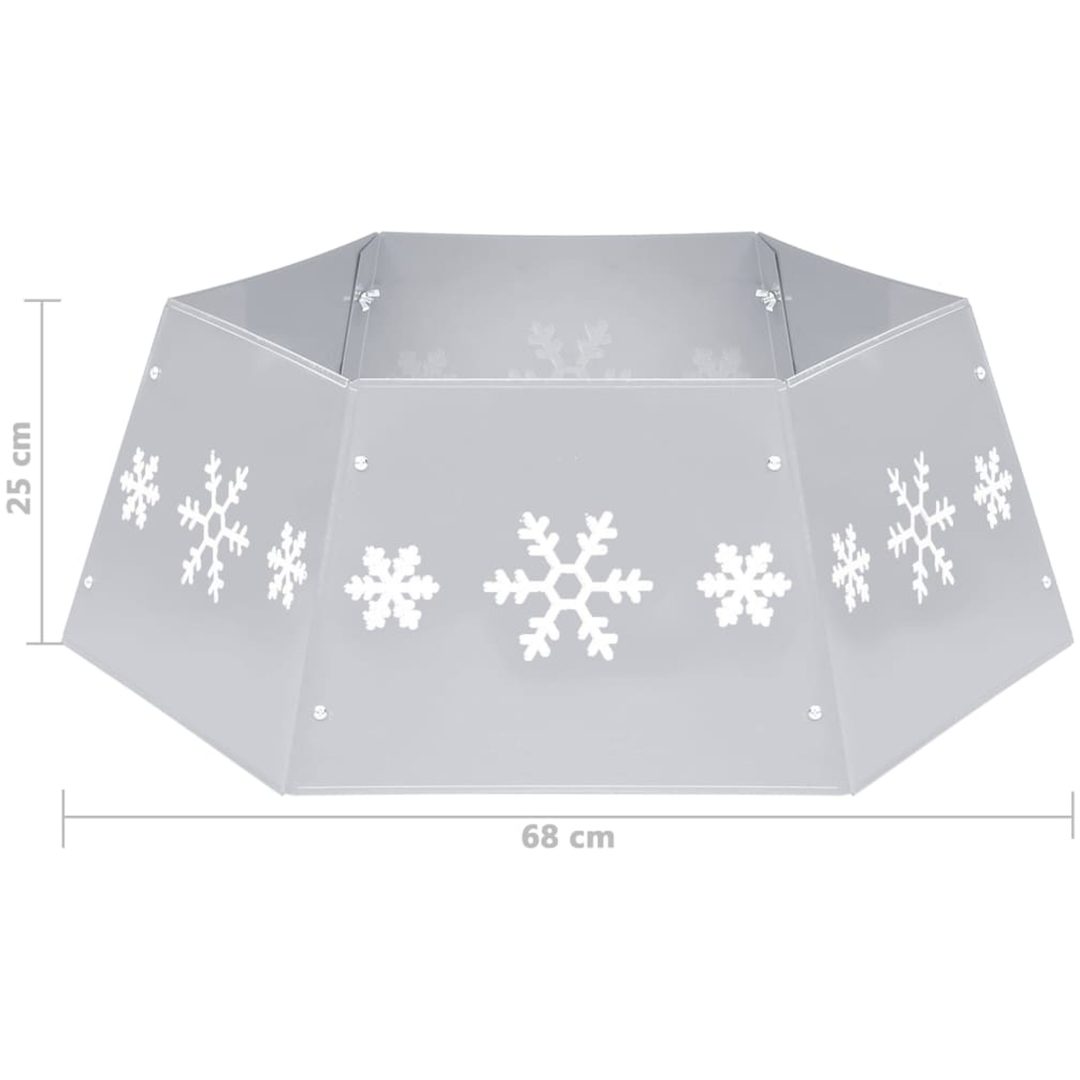 Julgranskrage silver och vit ⌀68x25 cm vidaXL – bild 7