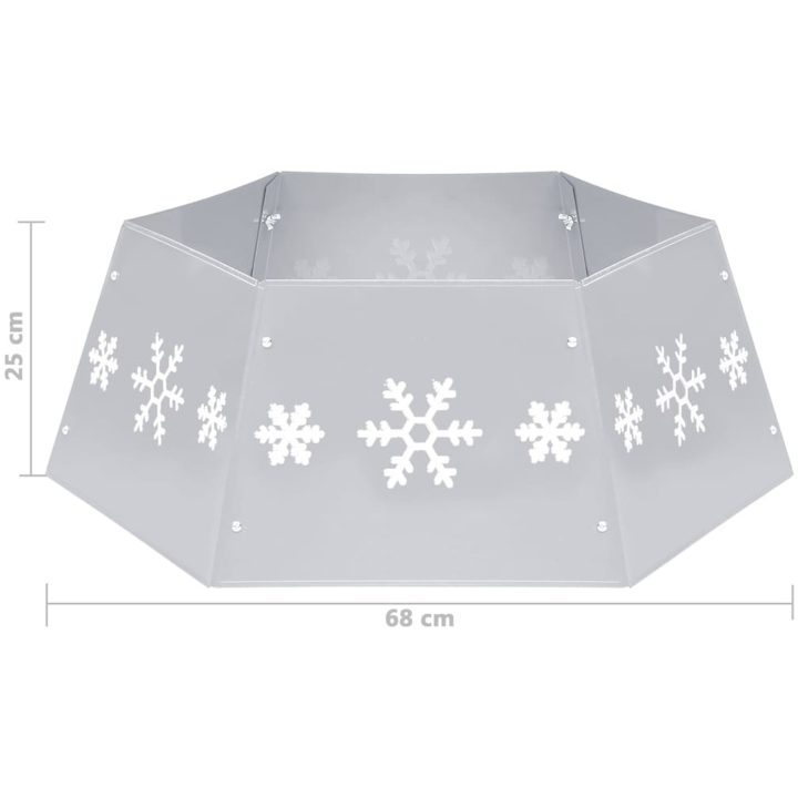 Julgranskrage silver och vit ⌀68x25 cm vidaXL – bild 7