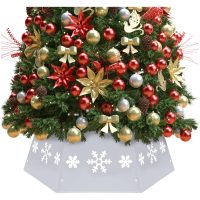 Julgranskrage silver och vit ⌀68x25 cm vidaXL