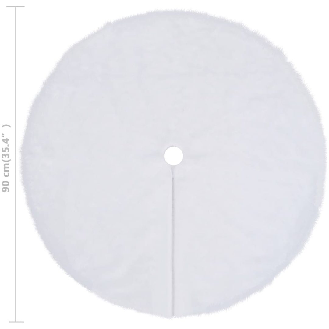 Julgranskrage vit fuskpäls vidaXL 90 cm – bild 6