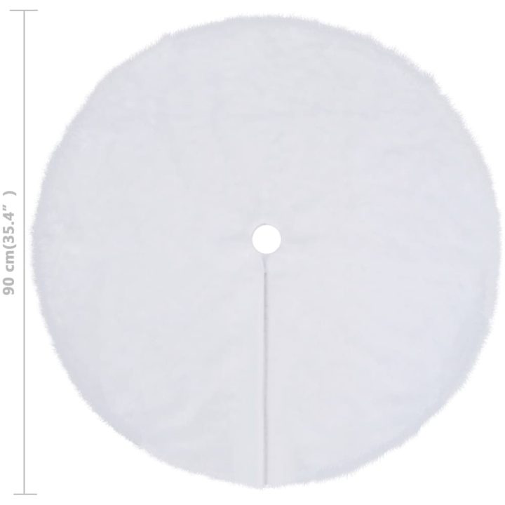Julgranskrage vit fuskpäls vidaXL 90 cm – bild 6