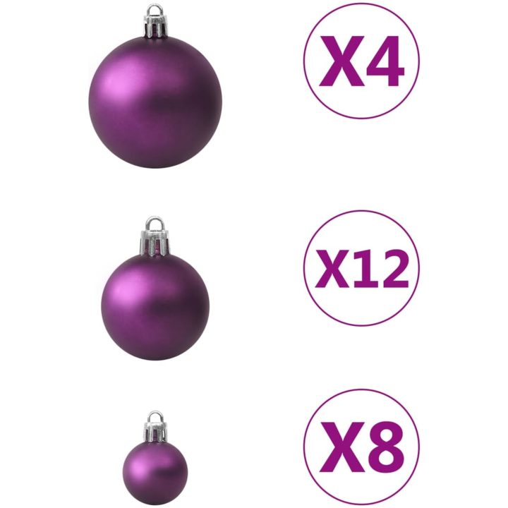 Julgranskulor 100 delar lila vidaXL – bild 3