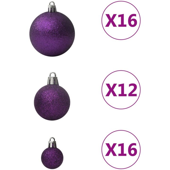 Julgranskulor 100 delar lila vidaXL – bild 5