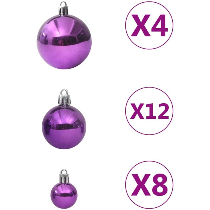 Julgranskulor 100 delar lila vidaXL – bild 6