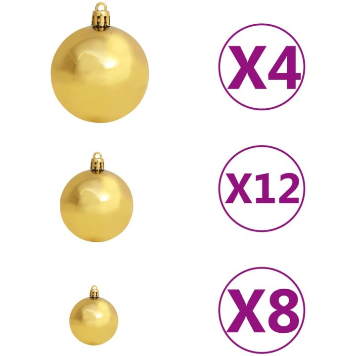 Julgranskulor 100 delar set 3/4/6 cm brun/brons/guld vidaXL – bild 3