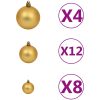 Julgranskulor 100 delar set 3/4/6 cm brun/brons/guld vidaXL – miniatyr 4