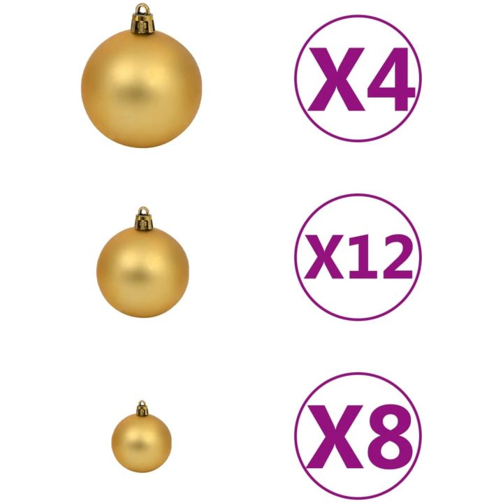 Julgranskulor 100 delar set 3/4/6 cm brun/brons/guld vidaXL – bild 4