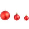 Julgranskulor 100 delar set 3/4/6 cm röd vidaXL – miniatyr 4
