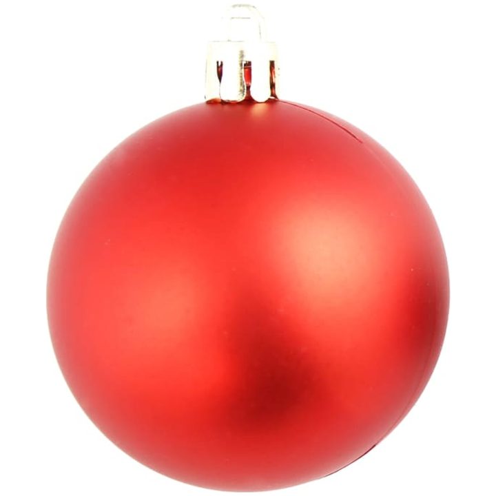 Julgranskulor 100 delar set 3/4/6 cm röd vidaXL – bild 5
