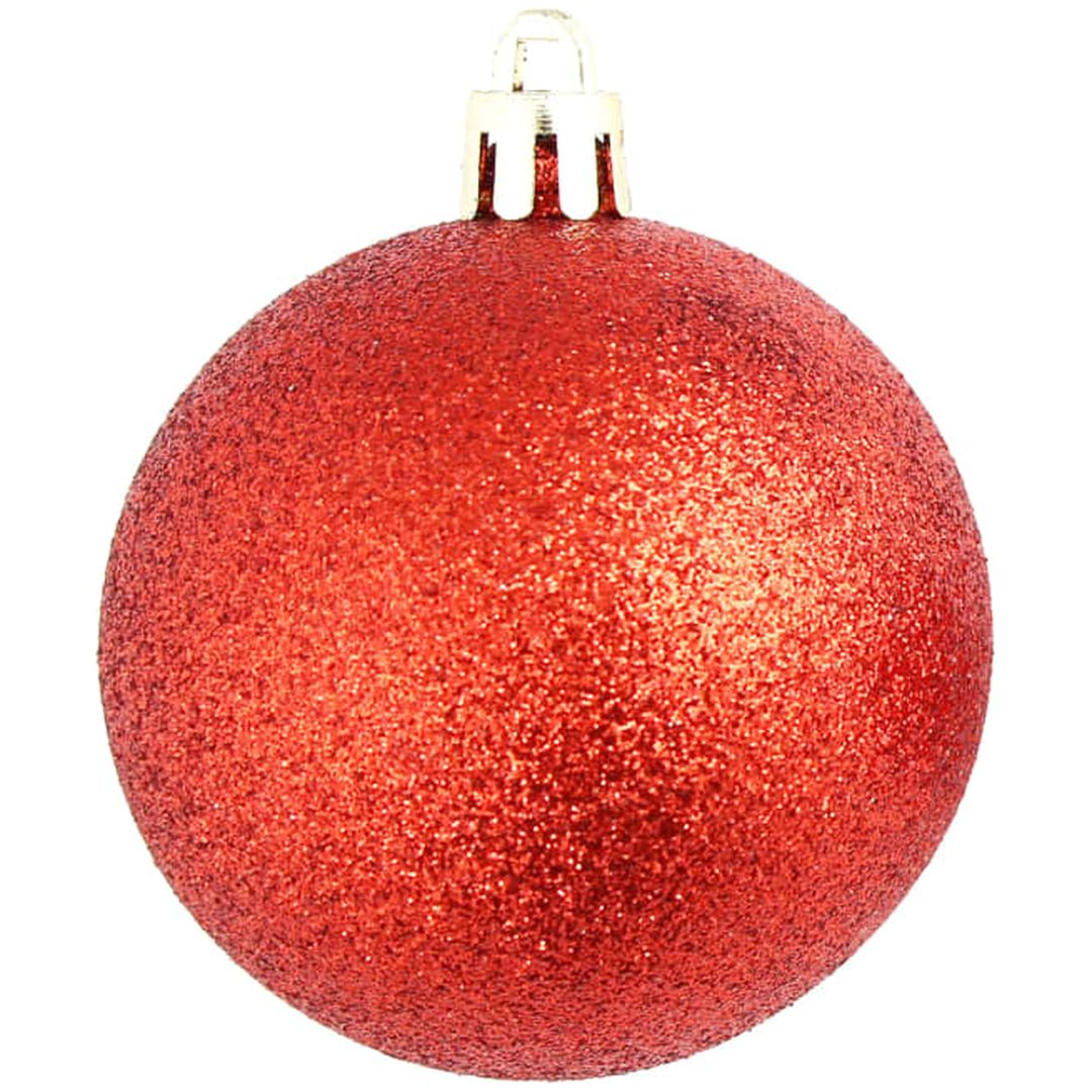 Julgranskulor 100 delar set 3/4/6 cm röd vidaXL – bild 9
