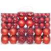 Julgranskulor 100 delar set 3/4/6 cm röd vidaXL – miniatyr 1