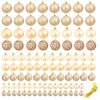 Julgranskulor 100 delar set 3/4/6 cm roséguld/guld vidaXL – miniatyr 2