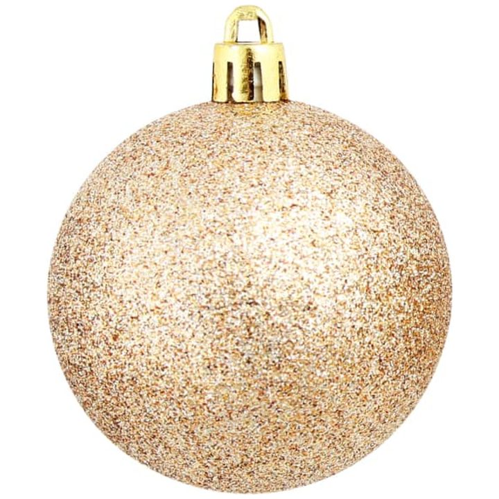 Julgranskulor 100 delar set 3/4/6 cm roséguld/guld vidaXL – bild 5