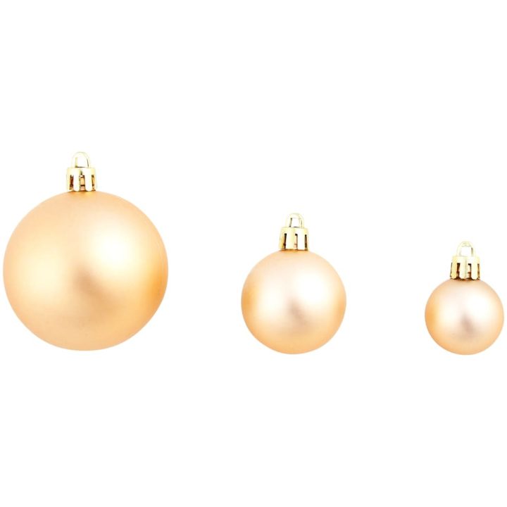 Julgranskulor 100 delar set 3/4/6 cm roséguld/guld vidaXL – bild 6