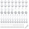 Julgranskulor 100 delar set 3/4/6 cm silver vidaXL – miniatyr 2
