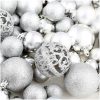 Julgranskulor 100 delar set 3/4/6 cm silver vidaXL – miniatyr 11