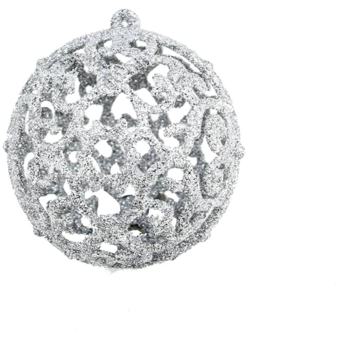 Julgranskulor 100 delar set 3/4/6 cm silver vidaXL – bild 3