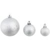 Julgranskulor 100 delar set 3/4/6 cm silver vidaXL – miniatyr 4