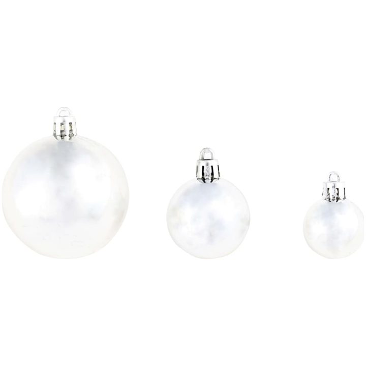 Julgranskulor 100 delar set 3/4/6 cm silver vidaXL – bild 6