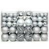 Julgranskulor 100 delar set 3/4/6 cm silver vidaXL – miniatyr 1
