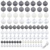 Julgranskulor 100 delar set 3/4/6 cm vit/grå vidaXL – miniatyr 2