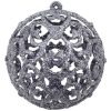 Julgranskulor 100 delar set 3/4/6 cm vit/grå vidaXL – miniatyr 3