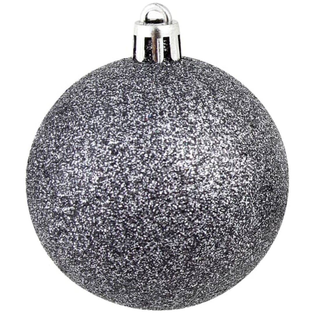Julgranskulor 100 delar set 3/4/6 cm vit/grå vidaXL – bild 5