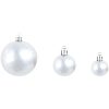 Julgranskulor 100 delar set 3/4/6 cm vit/grå vidaXL – miniatyr 8