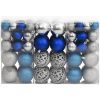 Julgranskulor 100 st blå och silver 3/4/6 cm vidaXL – miniatyr 2