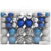 Julgranskulor 100 st blå och silver 3/4/6 cm vidaXL – miniatyr 3