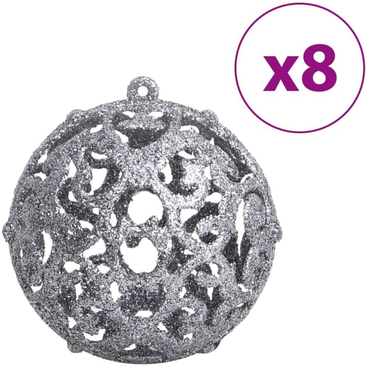 Julgranskulor 100 st blå och silver 3/4/6 cm vidaXL – bild 4