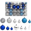 Julgranskulor 100 st blå och silver 3/4/6 cm vidaXL – miniatyr 1