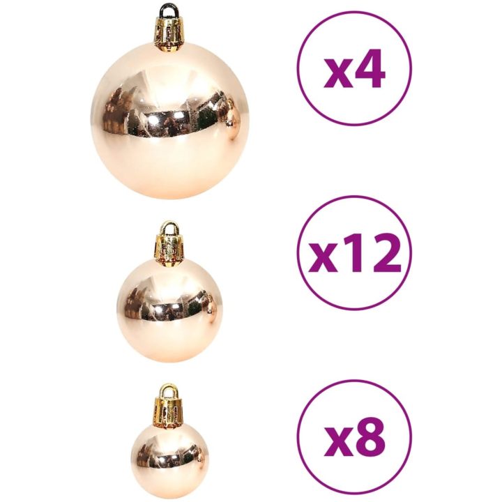Julgranskulor 100 st chanpange och brun 3/4/6 cm vidaXL – bild 8