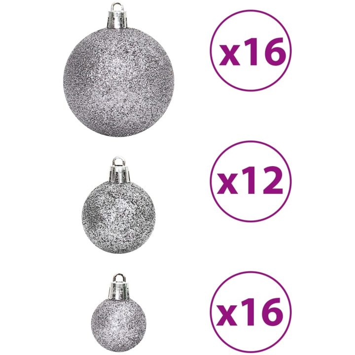 Julgranskulor 100 st grå 3/4/6 cm vidaXL – bild 5
