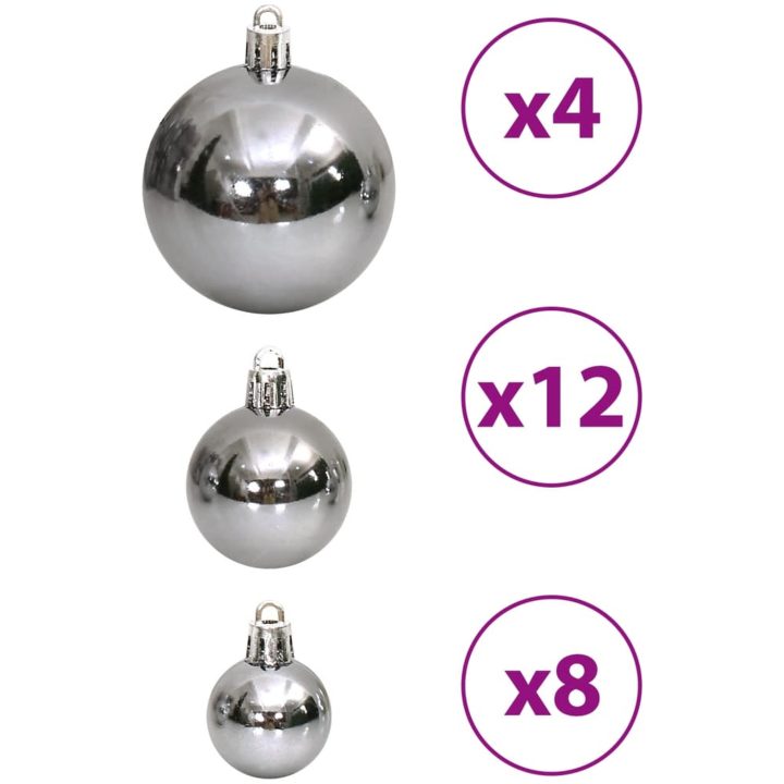 Julgranskulor 100 st grå 3/4/6 cm vidaXL – bild 6