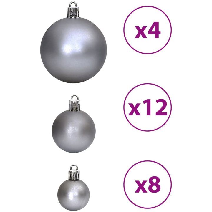 Julgranskulor 100 st grå 3/4/6 cm vidaXL – bild 7
