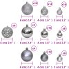 Julgranskulor 100 st grå 3/4/6 cm vidaXL – miniatyr 8