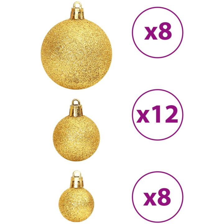 Julgranskulor 100 st guld och vinröd 3/4/6 cm vidaXL – bild 5