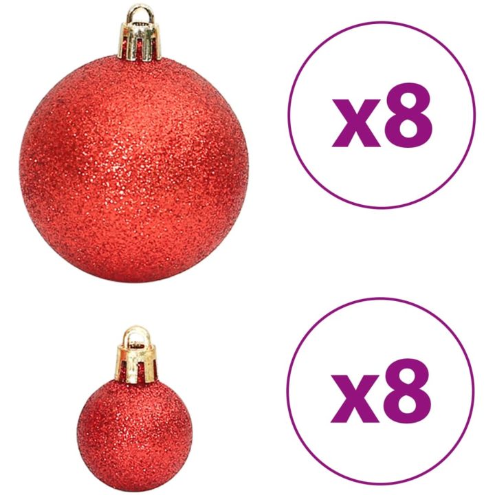 Julgranskulor 100 st guld och vinröd 3/4/6 cm vidaXL – bild 6