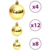 Julgranskulor 100 st guld och vinröd 3/4/6 cm vidaXL – miniatyr 8