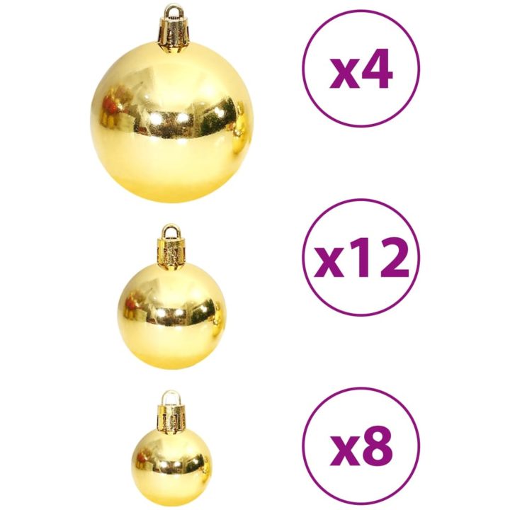 Julgranskulor 100 st guld och vinröd 3/4/6 cm vidaXL – bild 8