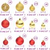 Julgranskulor 100 st guld och vinröd 3/4/6 cm vidaXL – miniatyr 9